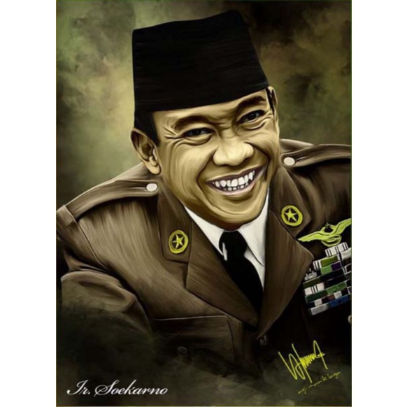 PROMO hiasan dinding gambar ir Soekarno Plus bingkai