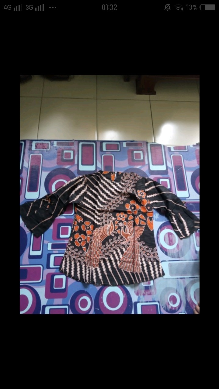 Batik Couple Keluarga Sania Ruffle Ori Ndoro Jowi Dnt Motif Jaring