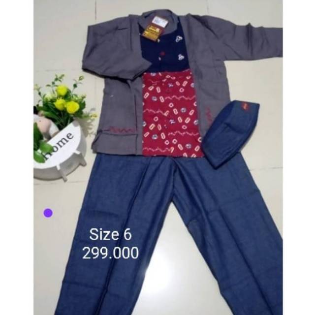 Size 6 - Baju Taqwa Anak / Baju Koko Anak / Baju Muslim Anak Lakk-laki SD 6 tahun Dannis Collection