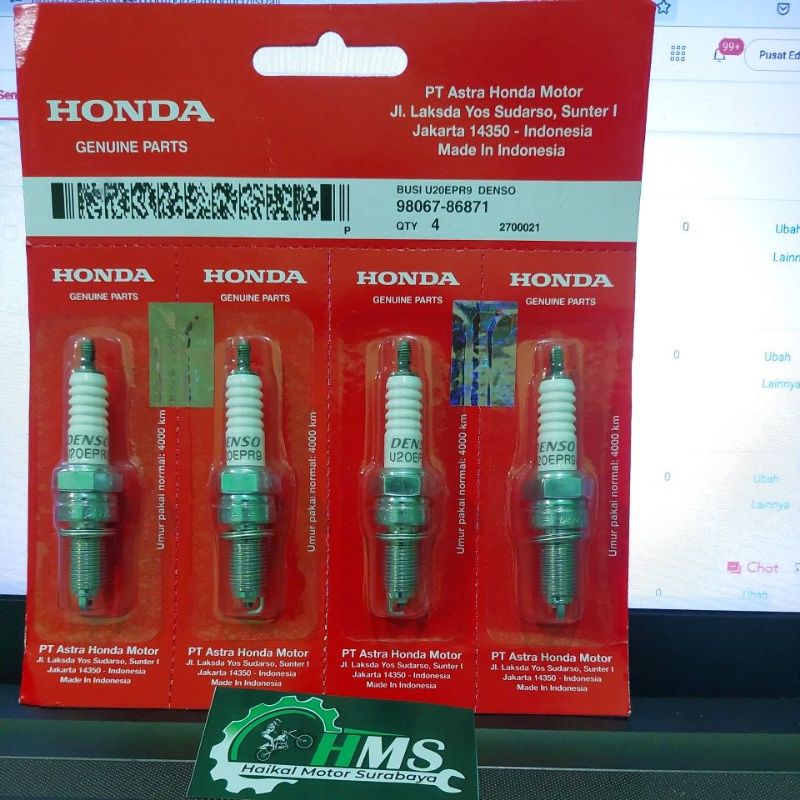 BUSI DENSO SUPRA X 125 / KHARISMA 9806786871 ORIGINAL AHM