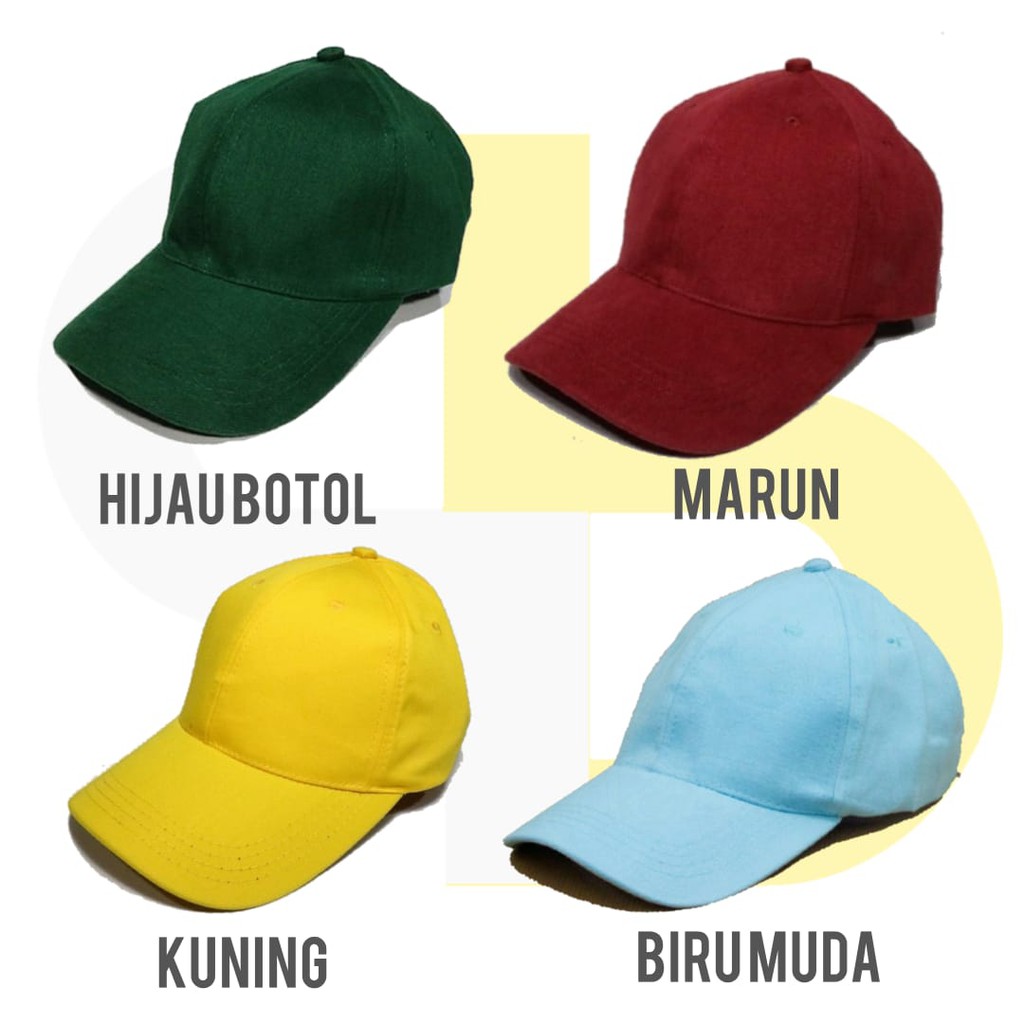 Topi Polos Hitam Kualitas Distro Bahan Rafel pengait Penyetel CAKOP BESI