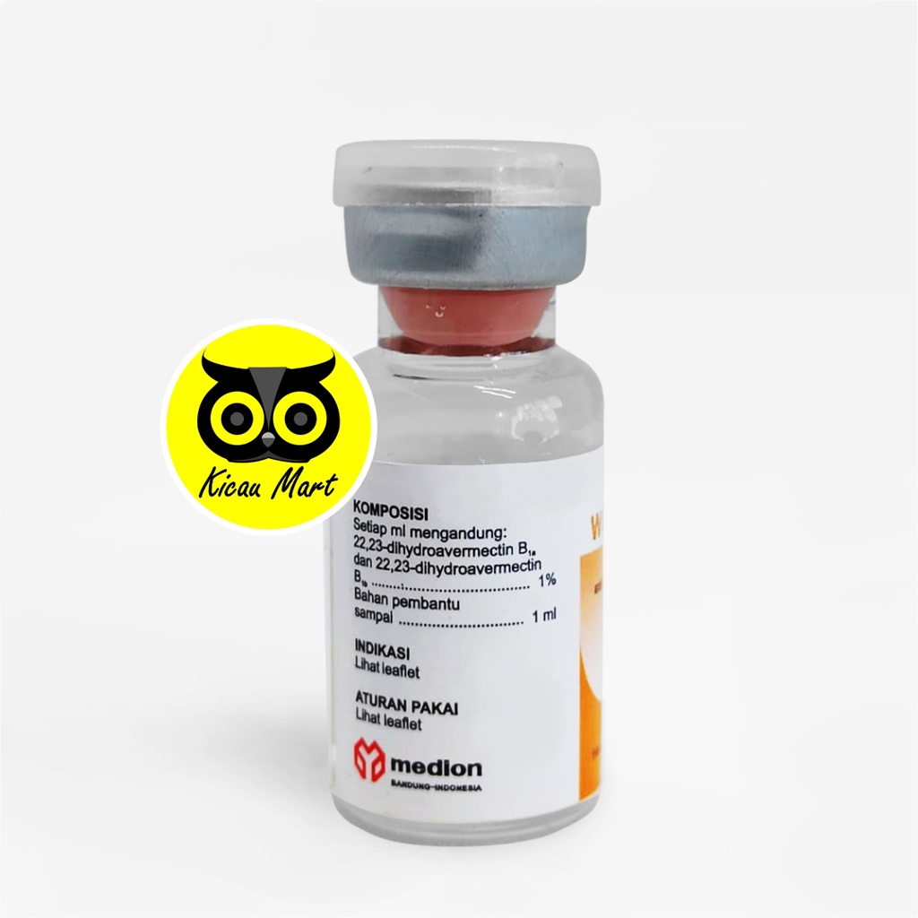 OBAT ANTI PARASIT WORMECTIN MEDION 2ML WORMECTIN OBAT ANTI JAMUR SCABIES PARASIT CACING LUAR DALAM GUDIK KUTU KUCING ANJING DOMBA SAPI KAMBING BABI KELINCI