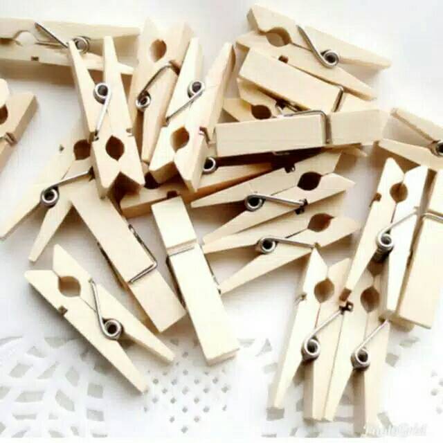 Wooden Clip Jepit Foto  kayu 3.5 CM