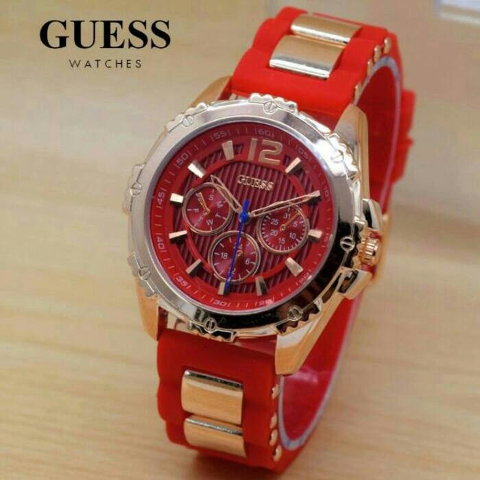 Jam Tangan Wanita / Cewe  Guess  H7469  Merah