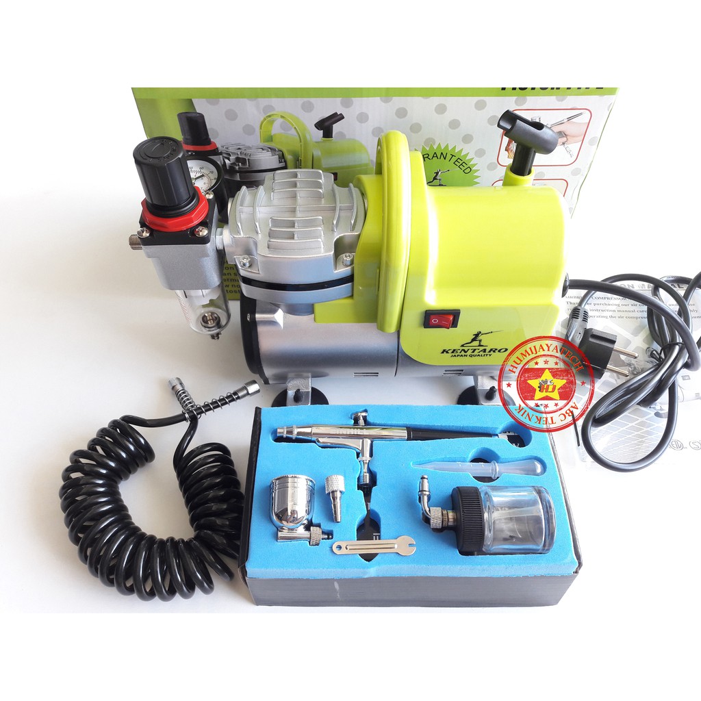Paket Murah Mini Kompresor Airbrush Kentaro dan Airbrush AB134 Einhill