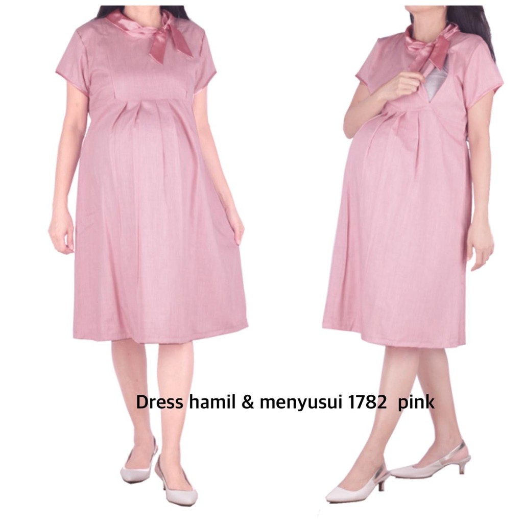 Dress Hamil Menyusui Cantik Oh 1782 Bajuhamil Baju Hamil Shopee Indonesia