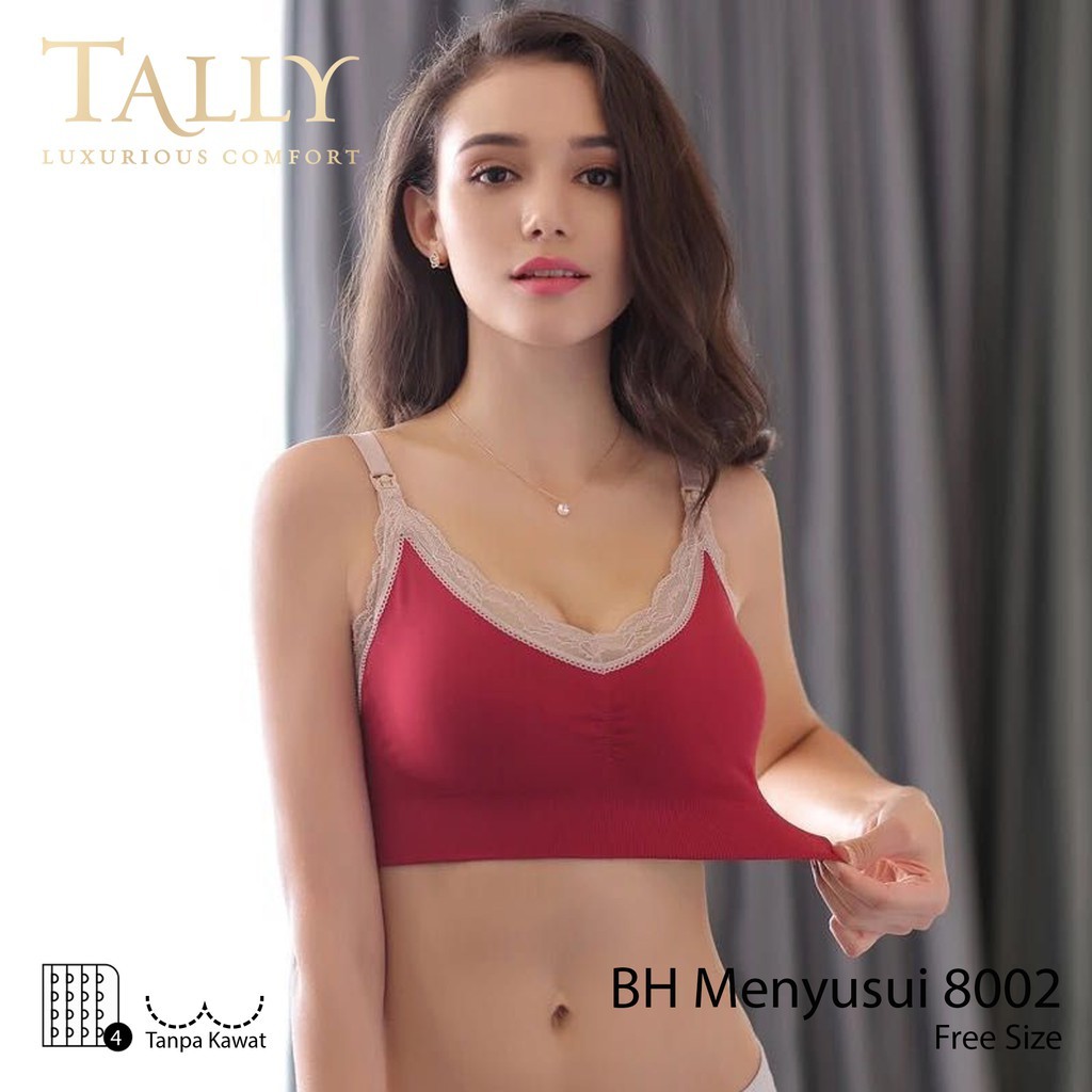 Bra Busa Menyusui Rajut Seamless Tally 8002 / BH Nursing Busa Tanpa Kawat Tally8002