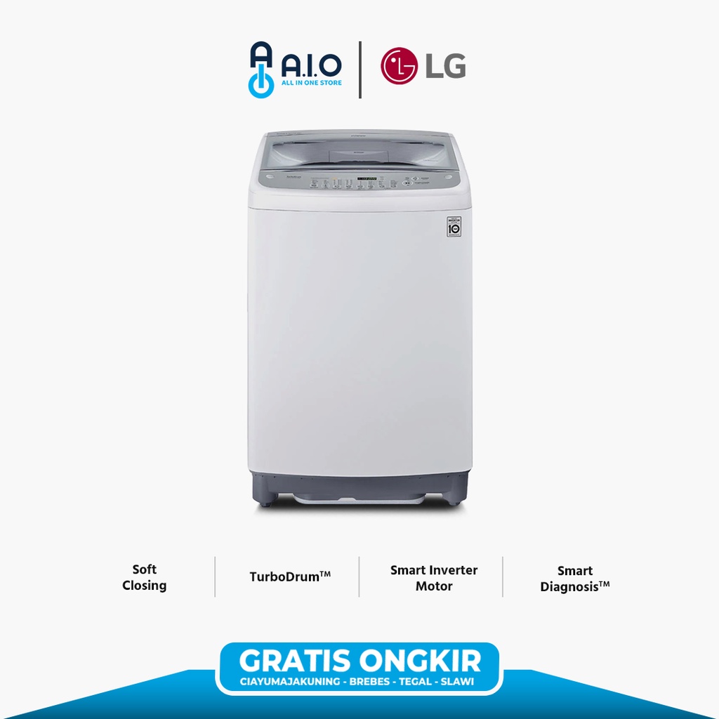 LG - MESIN CUCI 1 TABUNG 12 KG - T2312VS2W PROMO GRATIS ONGKIR