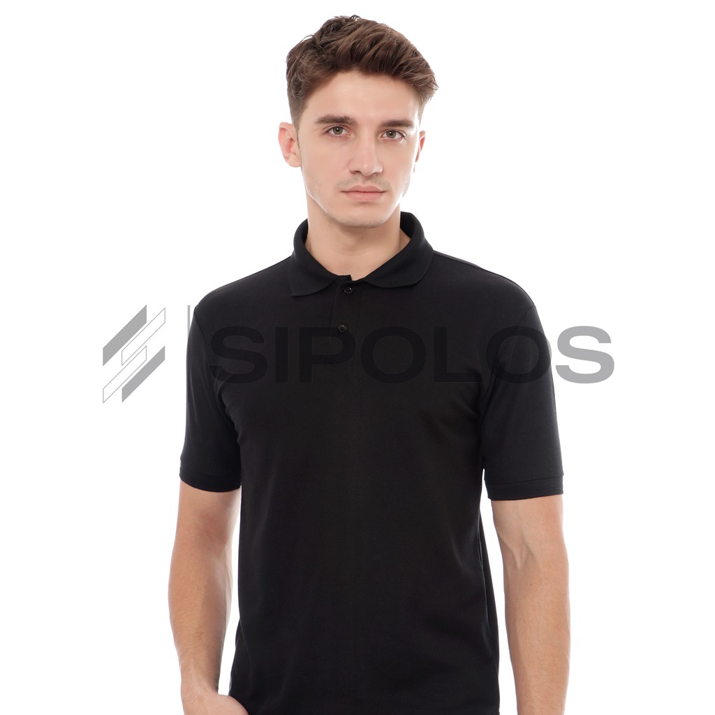 Download Sipolos Kaos Polo Shirt Polos Hitam Lengan Pendek | Shopee Indonesia