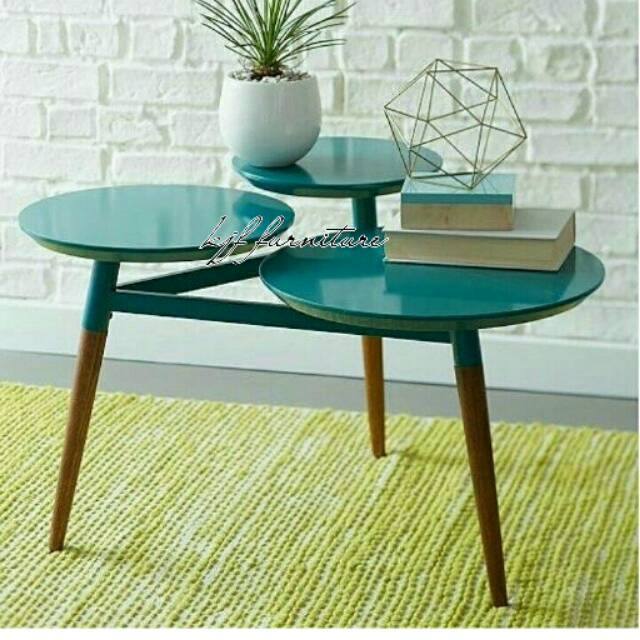 Meja retro meja bulat retro meja tamu sofa retro