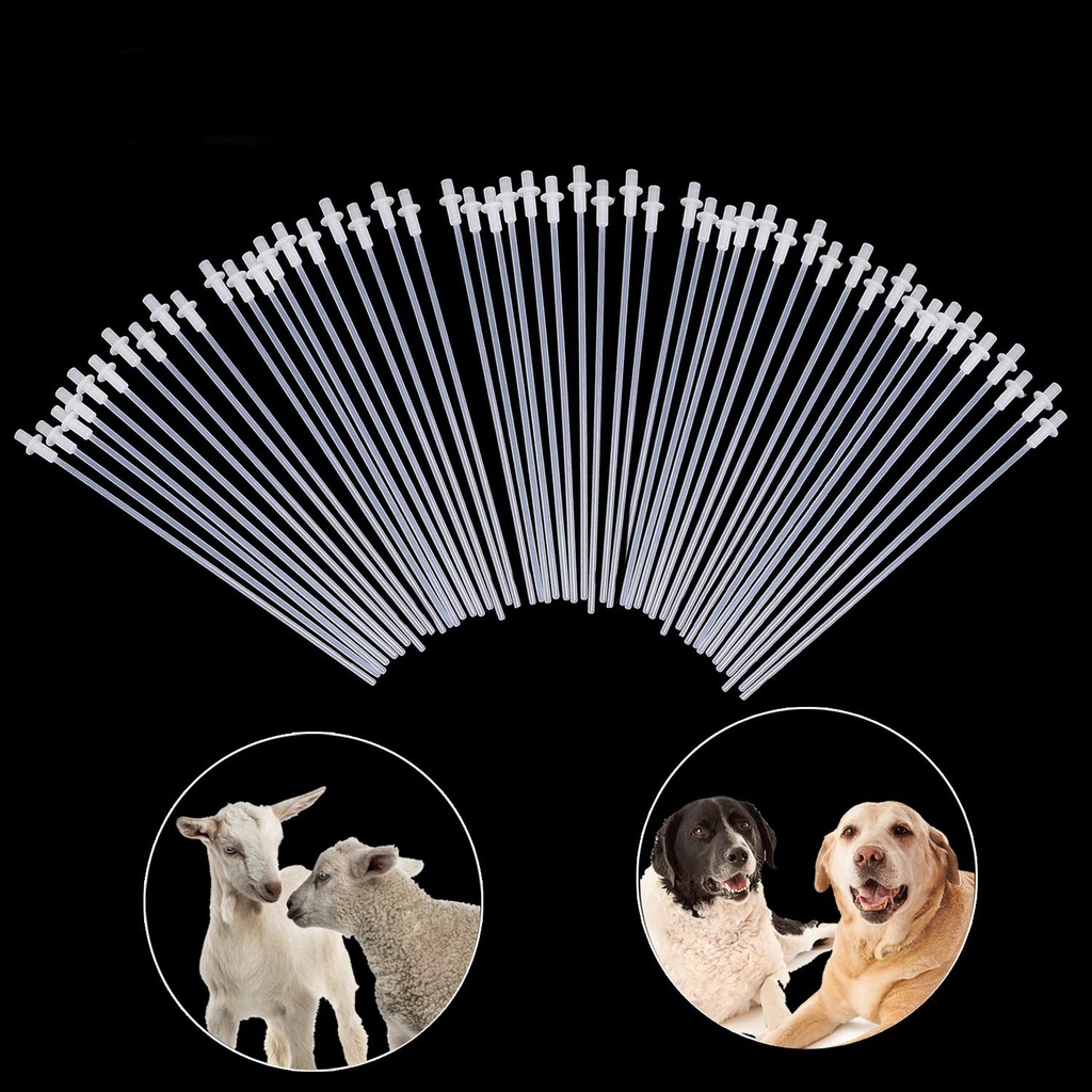10pcs Selang Kawin Suntik Inseminasi Buatan Plastik Alat Kawin Suntik Inseminasi Buatan Hewan Anjing