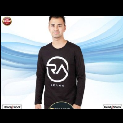 KAOS BAHAN 30S DISTRO RA JEANS POLOS CUSTOM RAFFI AHMAD PANJANG KUALITAS BERKELAS