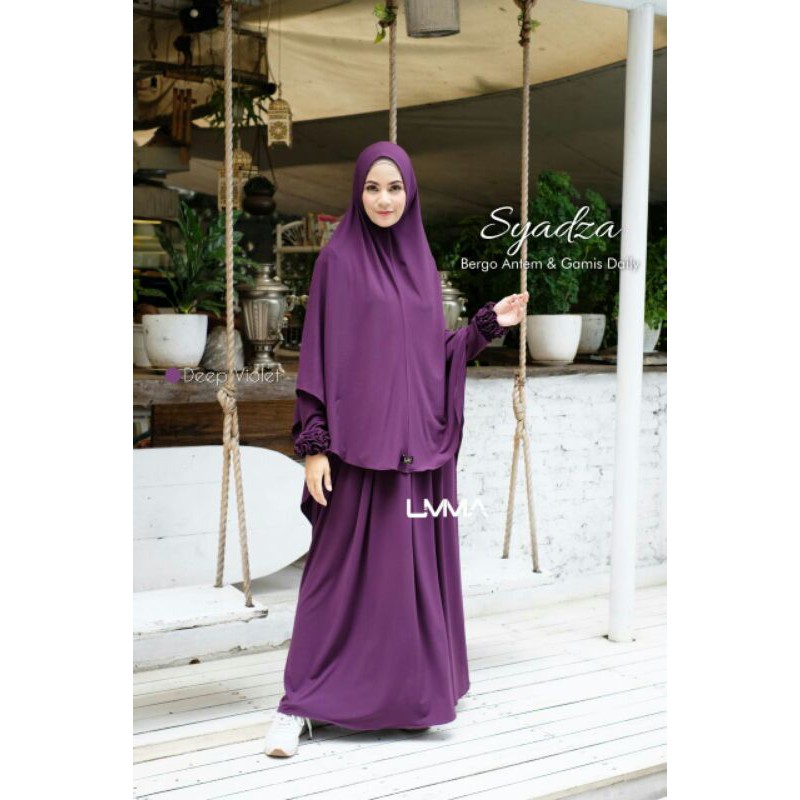 GAMIS SYADZA (GAMIS SYARI) BY UMMA SYARI-Deep violet