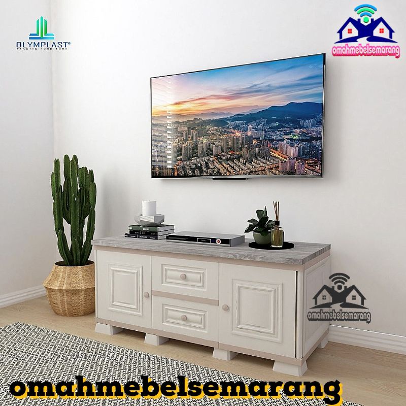 Meja Rak Tv Plastik OLYMPLAST OTC AVR 2P2L Buffet minimalis modern