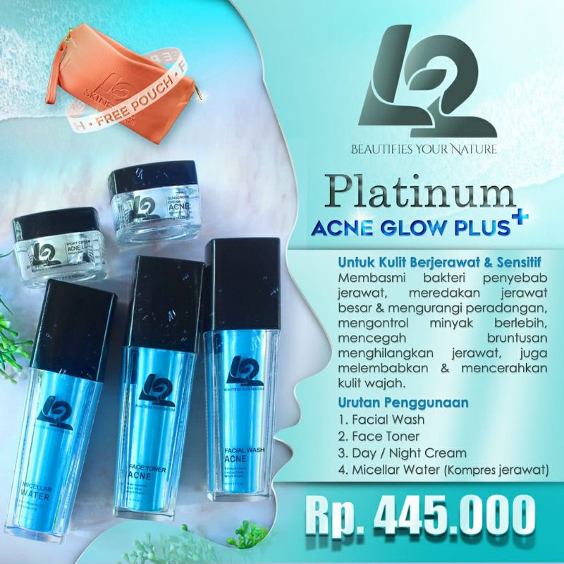 L2 Skincare Paket Platinum Acne Glow Plus