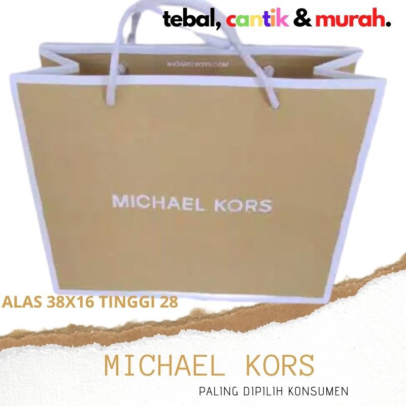 PAPER BAG BRANDED MICHAEL KORS JUMBO L tersedia harga grosir