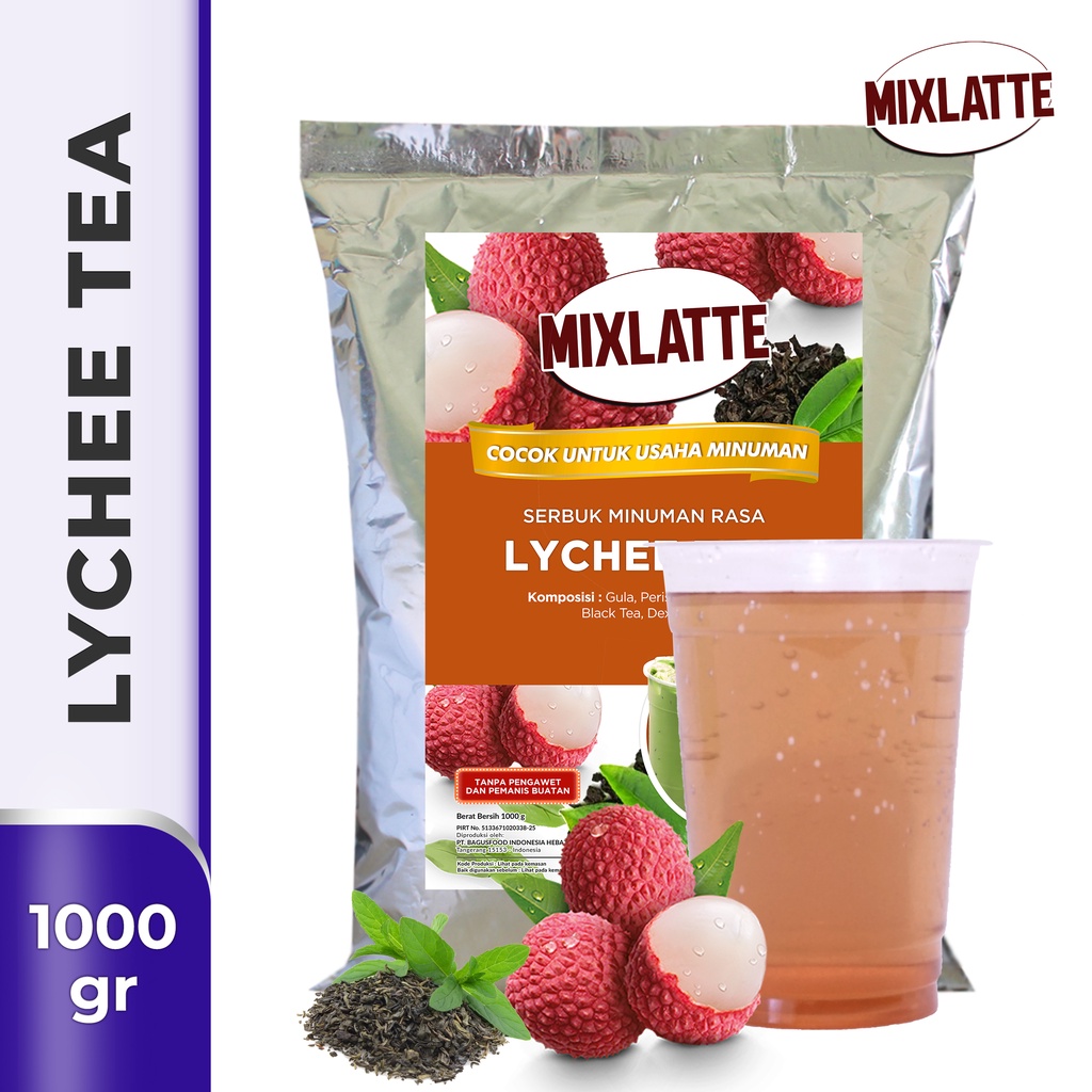 

Powder Drink Bubuk Minuman Rasa LYCHEE TEA MIXLATTE 1Kg