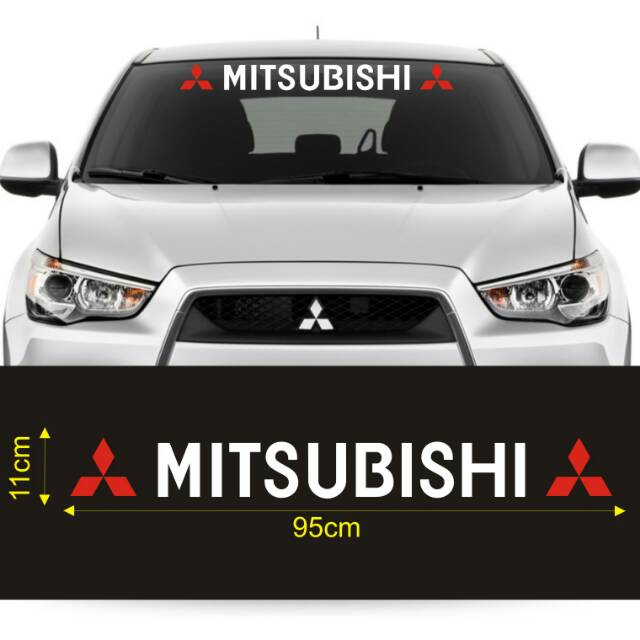 Sticker Stiker Kaca Depan Mobil Mitsubishi