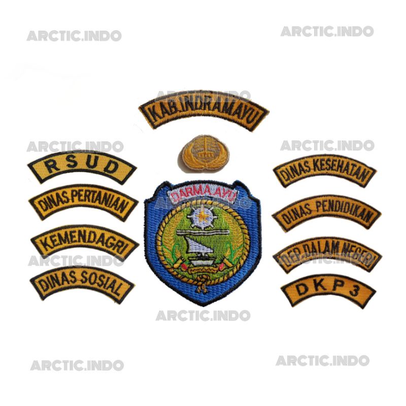 Badge Bordir Logo Pemerintah Daerah Kabupaten Indramayu High Quality