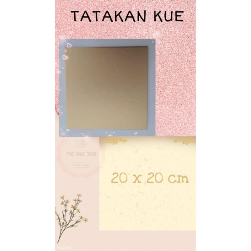 Tatakan kue gold 20cm, Alas kue gold 20cm, cake board tigerson