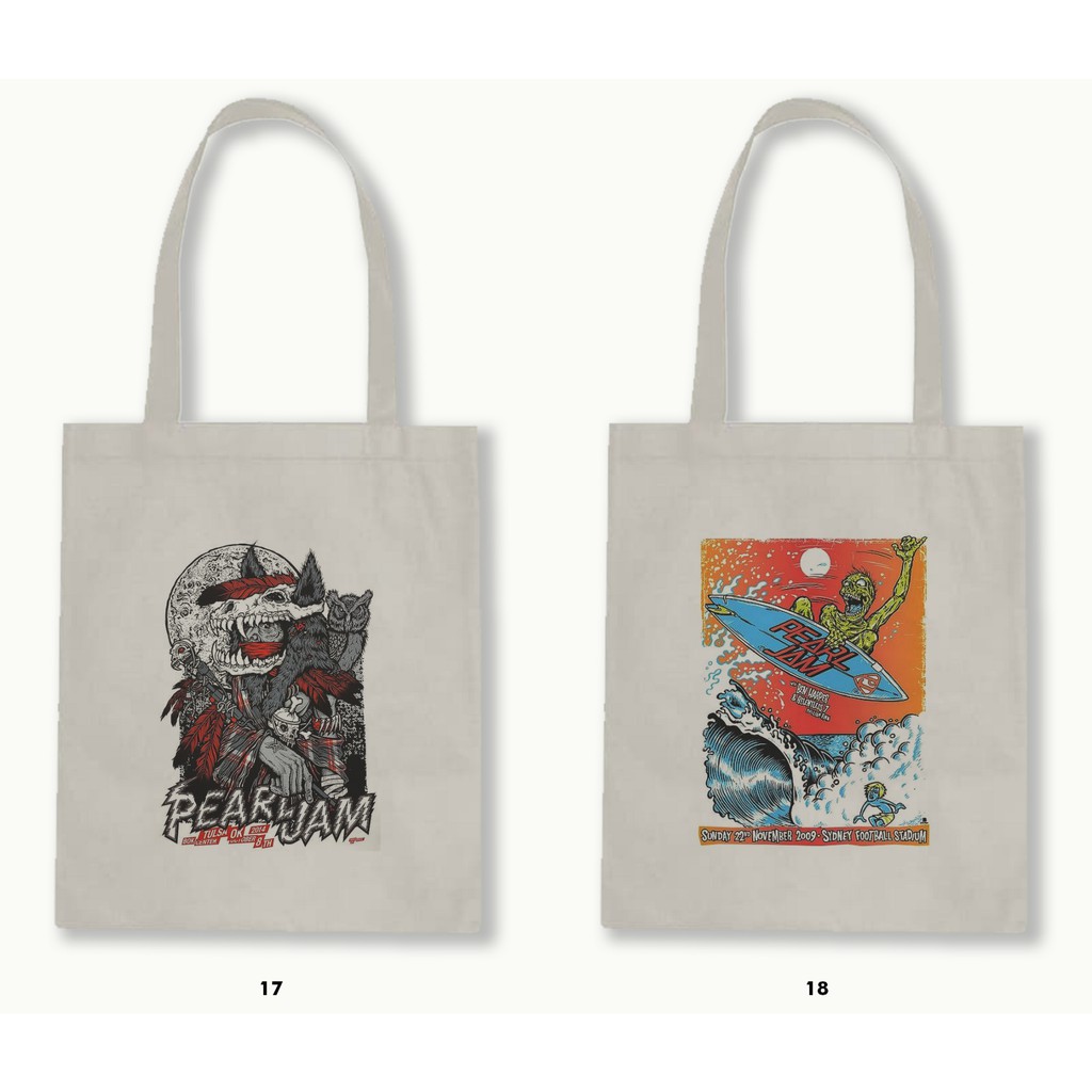 TOTE BAG BLACU - PEARL JAM/GRUNGE .01