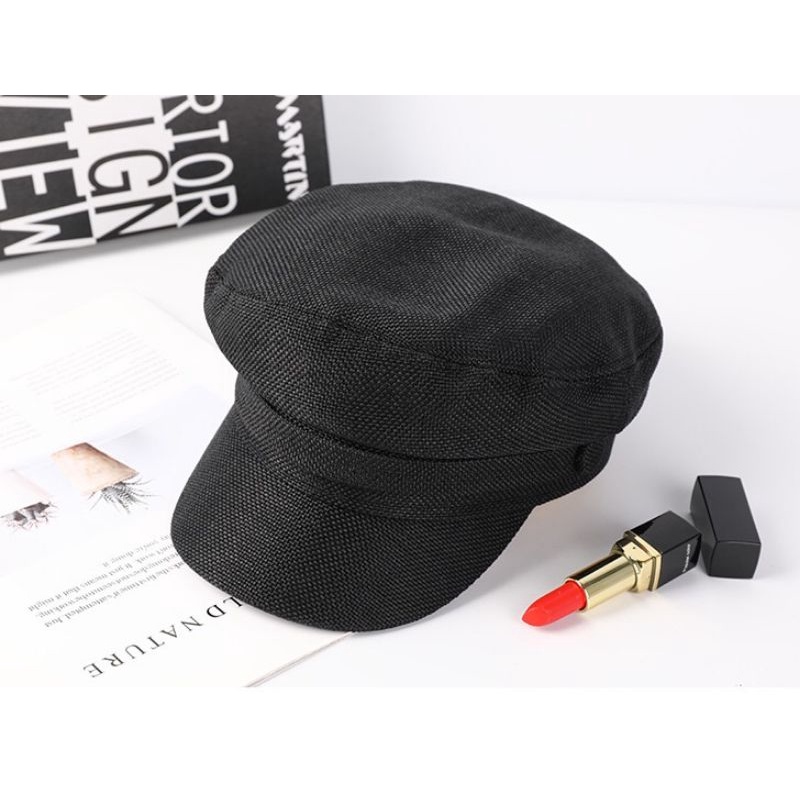 Topi Baret Wanita Bling Rantai-No 2 Hitam