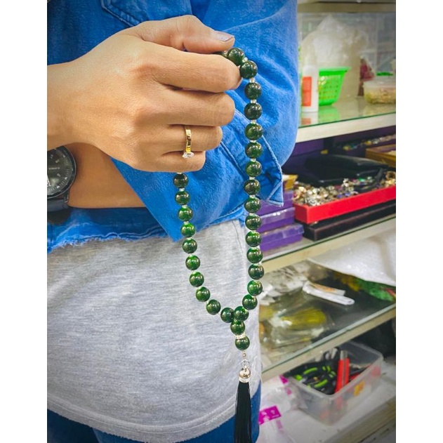 tasbih  33 butir bahan batu alam