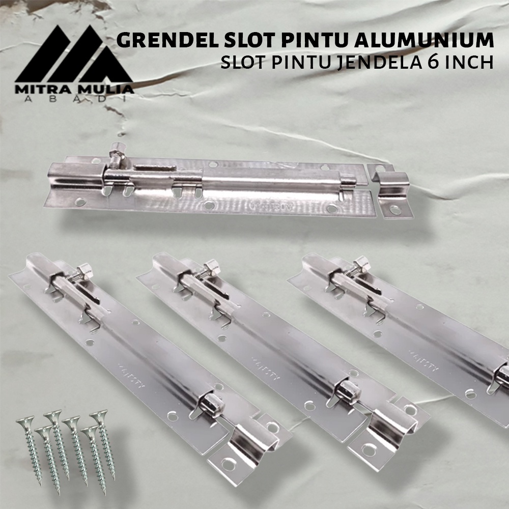 Grendel Slot Pintu Jendela 6 Inch l 15cm l Selot Stainless + Skrup