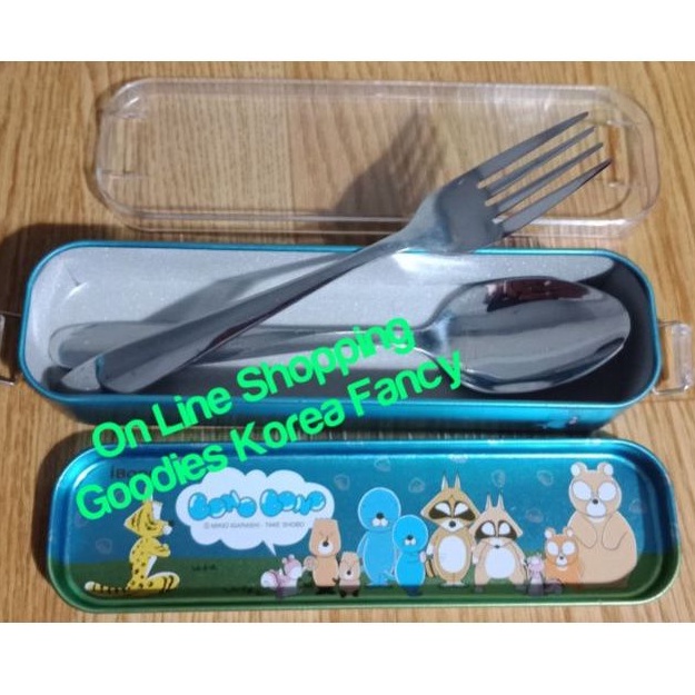 Tempat Sendok & Garpu Dari Kaleng Ori Korea Ready Stock