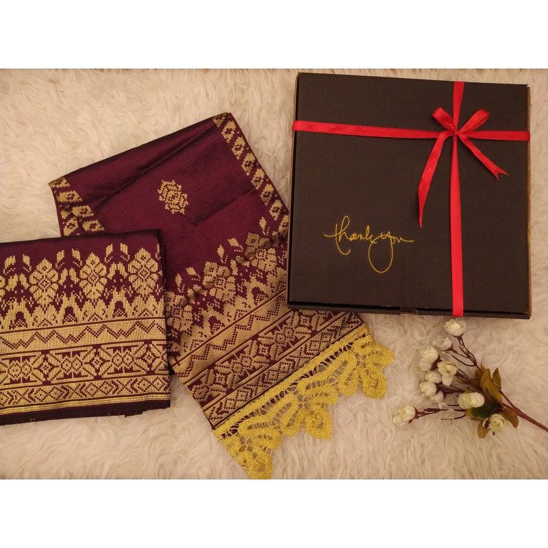 Songket Silungkang Warna manggis gold
