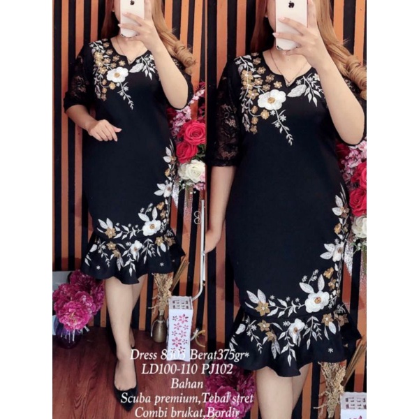 DRESS SCUBA PREMIUM BORDIR BRUKAT 8303