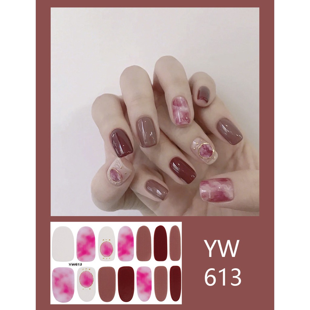 Stiker kuku Nail art Waterproof sticker Part 8 stiker (14 pcs) sticker Kuku nail art