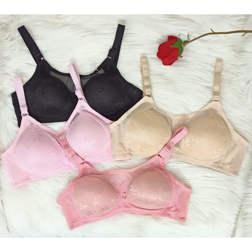Bra BH Fashion Wanita Bra cantik BH Busa Tipis Tanpa Kawat / BORDIR BUNGA / 349