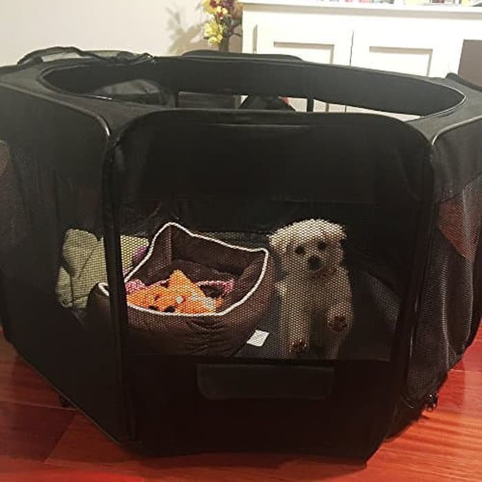 Size M Playpen Kandang Anjing Flexible Pet Kucing Pagar Main Anak