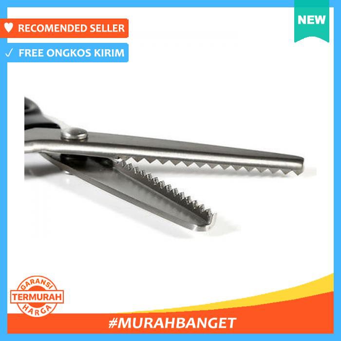 

Gunting - Kain Zig Zag / Gerigi / Bergerigi 26Cm Kualitas Super Tajam - Alat Pemotong Kertas