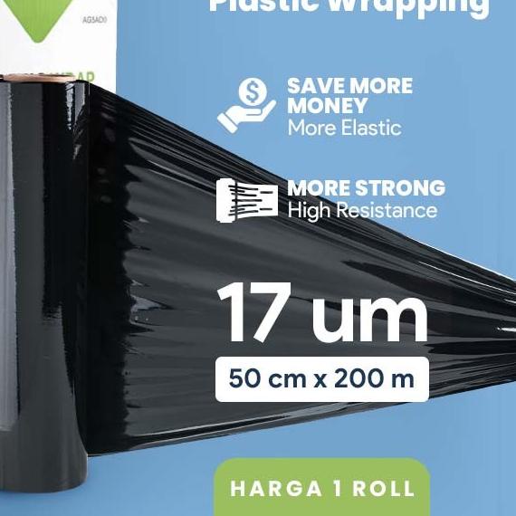 

Ω STRETCH FILM (4 VARIASI) - Delkowrap Black SCF 50cm x 200m ➷