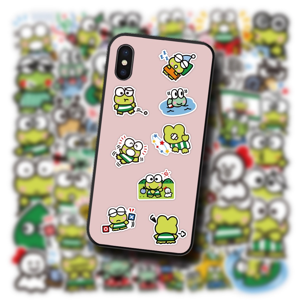 Lucu Keroppi stiker anak kartun jurnal bahan dekorasi ponsel case Air Piala bagasi tangan Buku stike