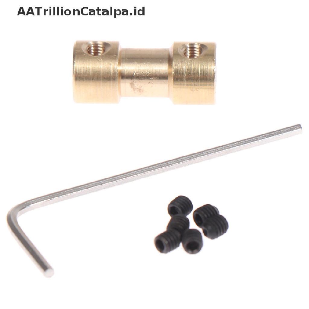 Aatrillioncatalpa Konektor Shaft Motor Bahan Kuningan Ukuran 2-6mm