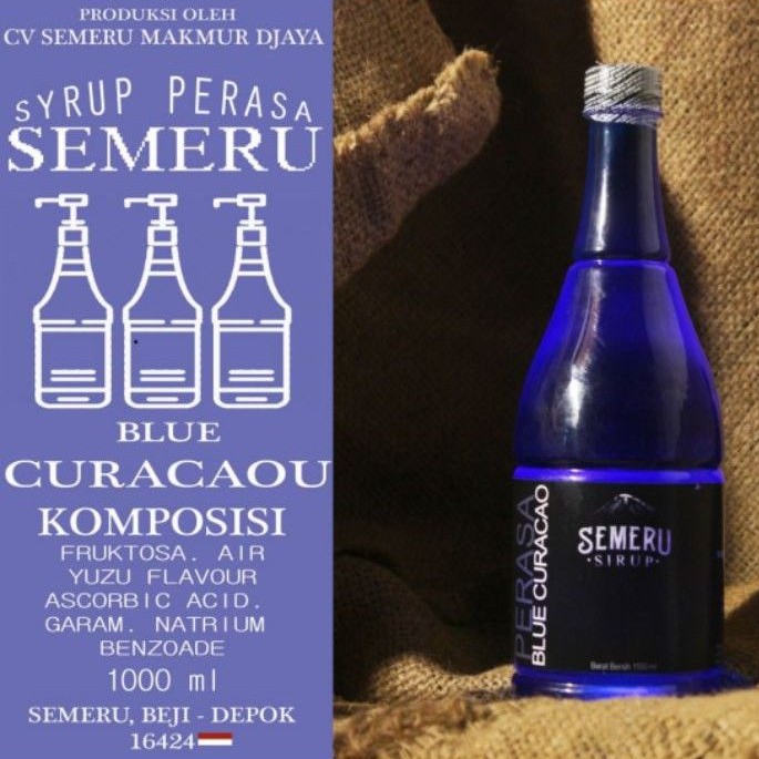 

SIRUP BLUE CURACAOU SEMERU SYRUP 1 LITER