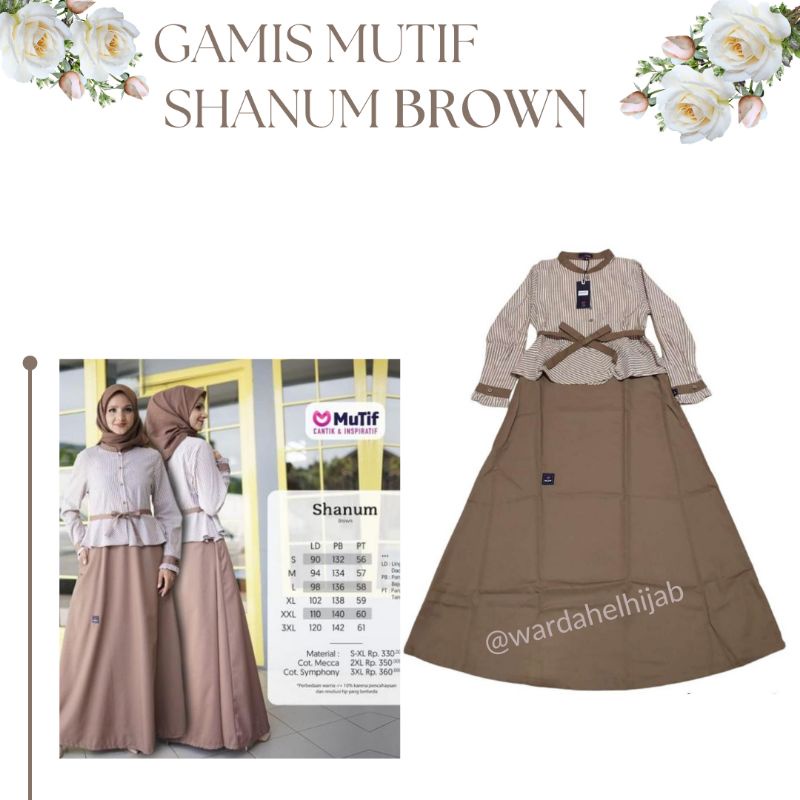 GAMIS MUTIF SHANUM BROWN