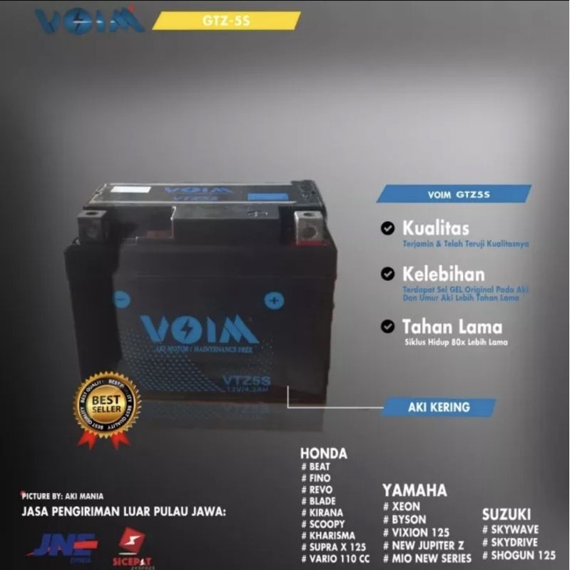 Jual AKI MOTOR HONDA SUPRA X 125 / KHARISMA / REVO / BLADE / KIRANA