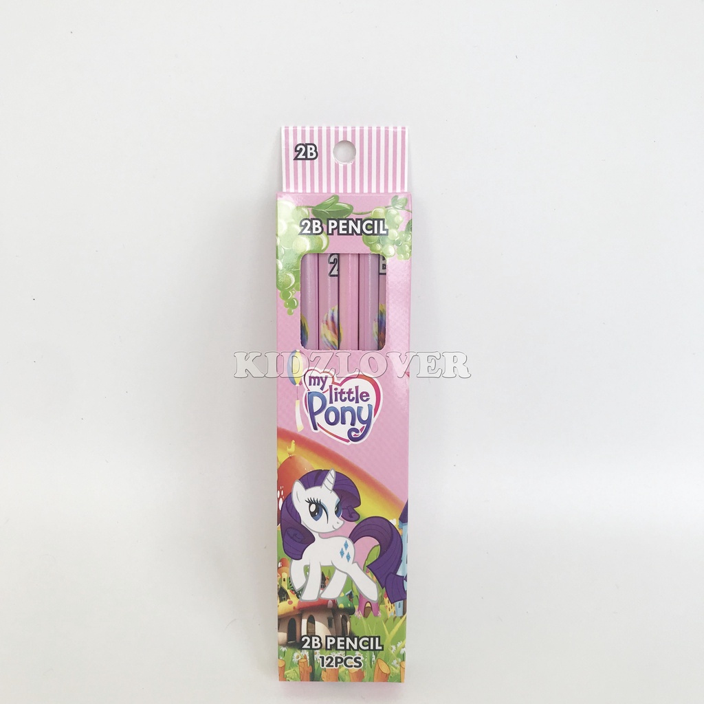 (12pc) pencil 2B kayu fancy/pensil karakter/pensil kayu murah/pensil fancy/pencil