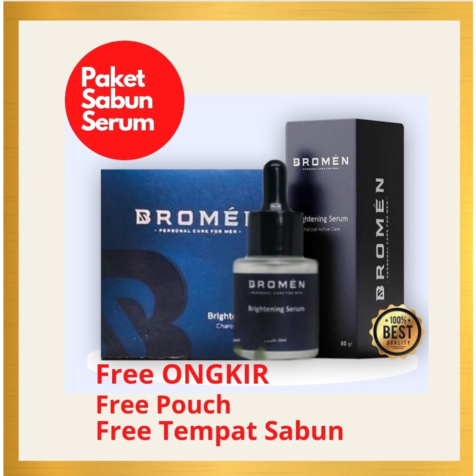 PAKET 3 - BROMEN [ 3Sabun + 3 Serum] BRIGHTENING PERAWATAN COWO