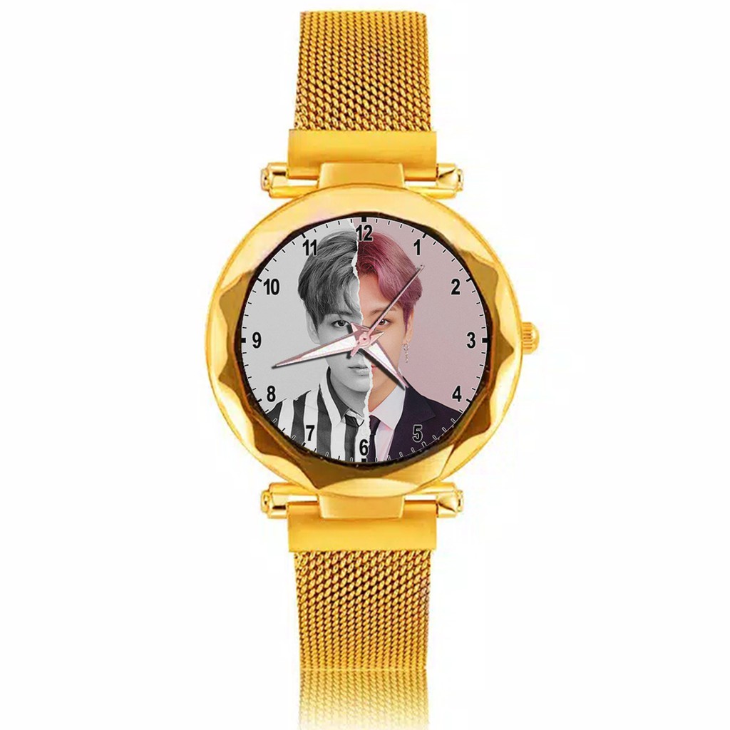 Jam Tangan Wanita Custom - KPOP BTS {JUNGKOK} Free Box &amp; Batre Cadangan