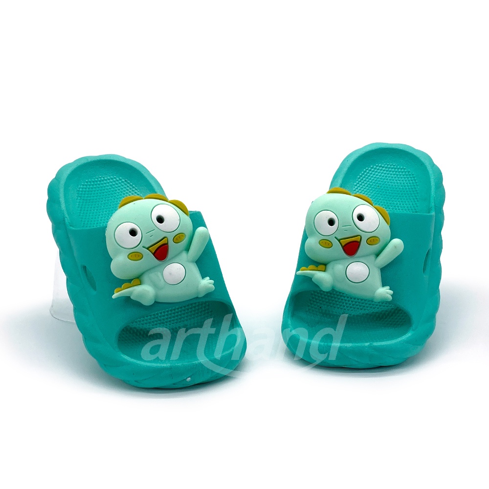 Sandal Jelly Slop Anak Perempuan Karakter Dino Lucu Trendi