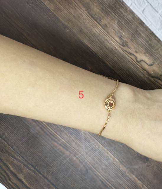 Fifi Fashion Gelang Santa 2 Fashion  Gold Perhiasan Wanita Trend Artis 19#