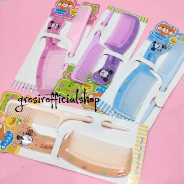 Sisir Rambut Mini isi 2 - Sisir Rambut Set Cute