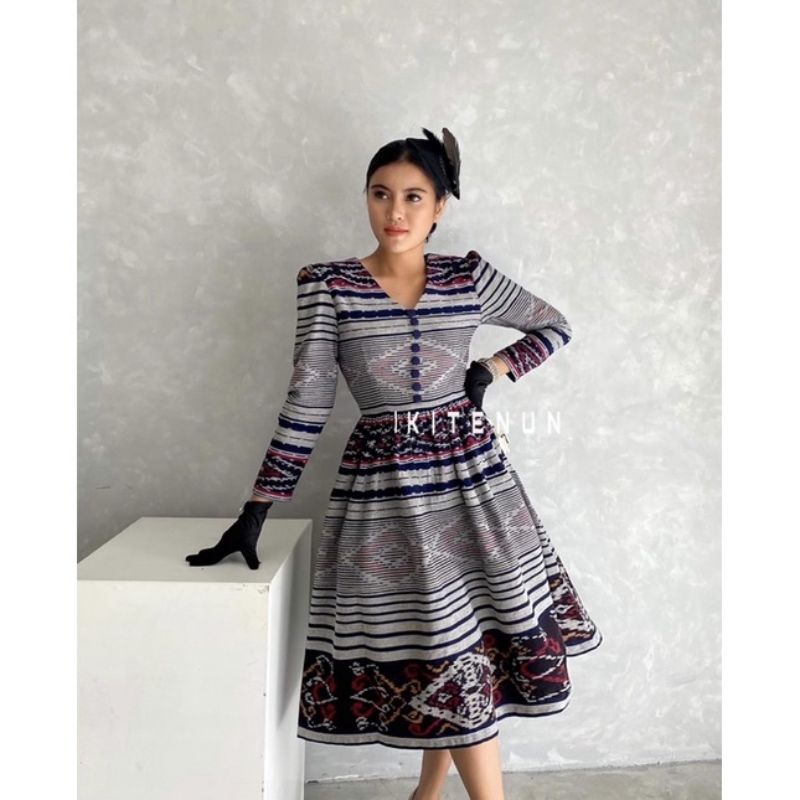 Lily dress tenun ikat by iki tenun