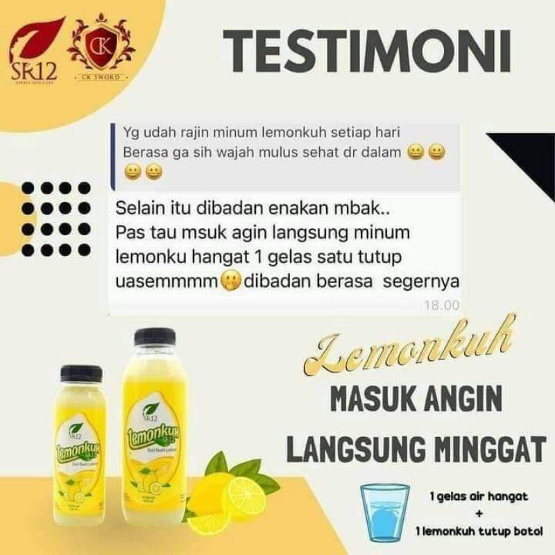 

LEMONKUH SR12/ SARI LEMON / MINUMAN DETOK UNTUK DIET