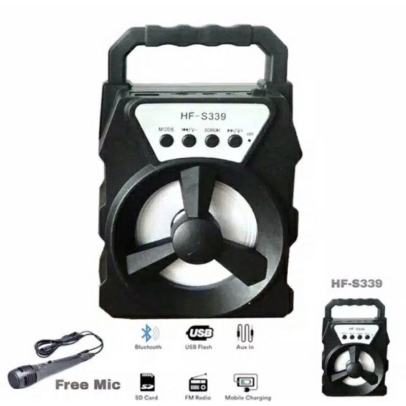 Speaker Bluetooth Portable HF-S339 Plus Microphone - Speaker HF-S339